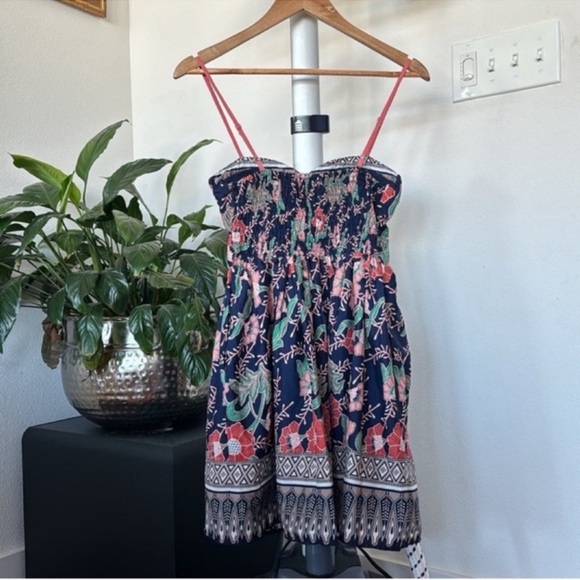 Band of gypsies floral bustier corset dress with pockets Sz S - Picture 10 of 12